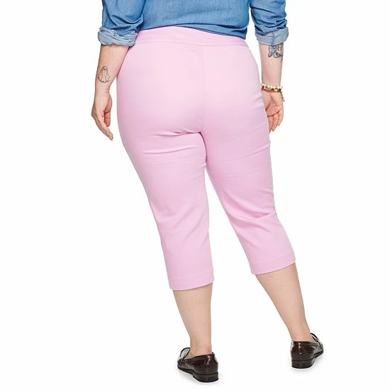 Plus Size Croft & Barrow® Effortless Stretch Capri Pants Lilac - Image 2