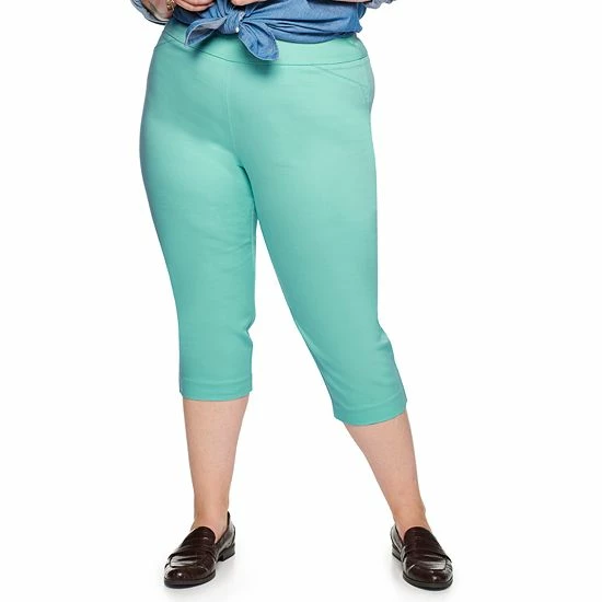 Plus Size Croft & Barrow® Effortless Stretch Capri Pants Lilac - Image 6