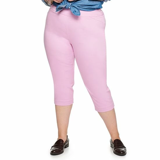 Plus Size Croft & Barrow® Effortless Stretch Capri Pants Lilac - Image 7