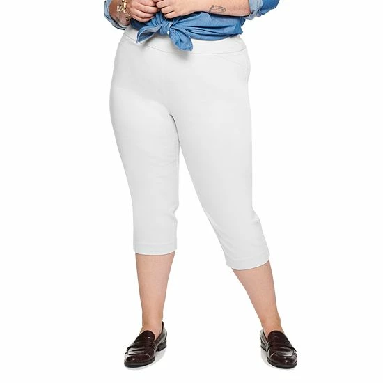 Plus Size Croft & Barrow® Effortless Stretch Capri Pants Lilac - Image 8