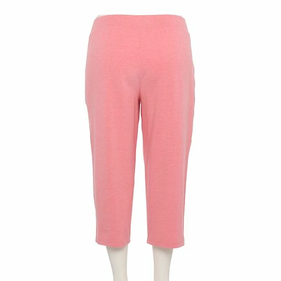 Plus Size Croft & Barrow® Easy Pull-On Knit Capri Pants Heather Blue - Image 2