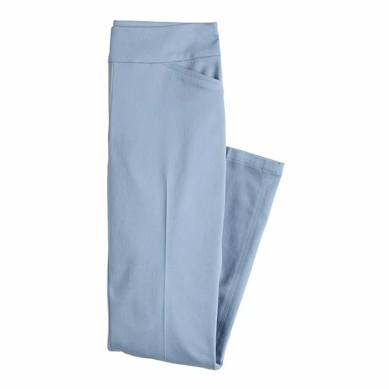 Women's Croft & Barrow® Effortless Stretch Pull-On Straight Pants Black Grey Plaid - Image 5