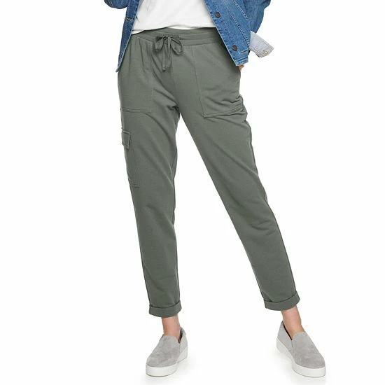 Petite Croft & Barrow® Easy Knit Utility Pants Forest Green - Image 4