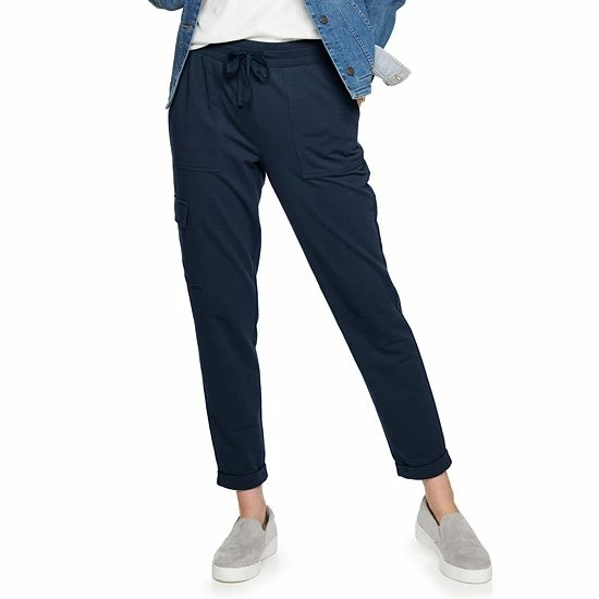 Petite Croft & Barrow® Easy Knit Utility Pants Forest Green - Image 5