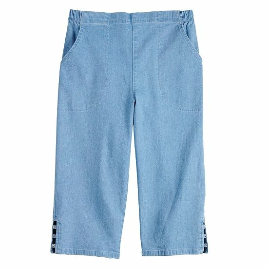 Women's Croft & Barrow® Embellished Hem Skimmer Jeans Rinse Wash - Image 2