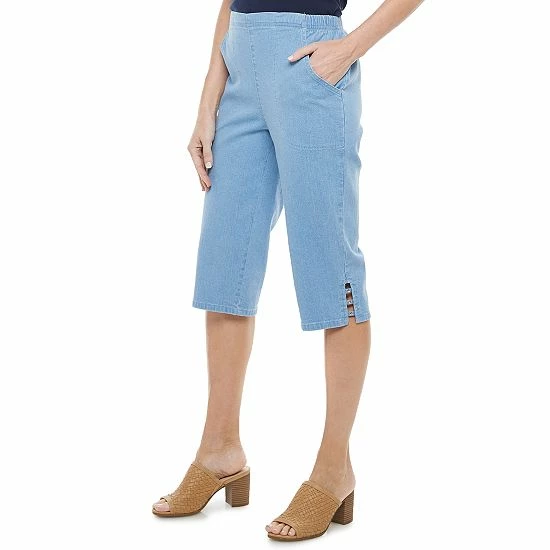 Women's Croft & Barrow® Embellished Hem Skimmer Jeans Rinse Wash - Image 5