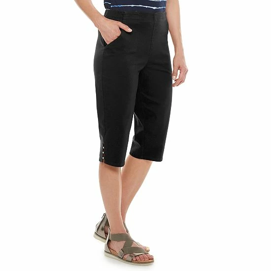 Women's Croft & Barrow® Embellished Hem Skimmer Jeans Rinse Wash - Image 11