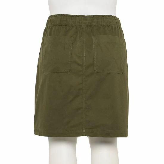 Plus Size Croft & Barrow® Utility Skirt Watermelon - Image 2