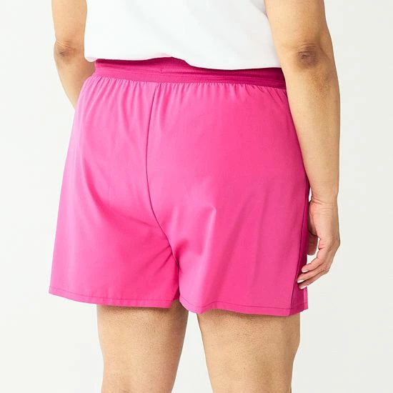 Plus Size Croft & Barrow® Classic Comfort Collection Drawstring Shorts Fuchsia - Image 2