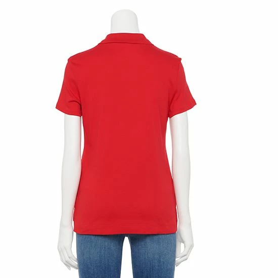 Petite Croft & Barrow® Essential Polo Shirt Blush - Image 2