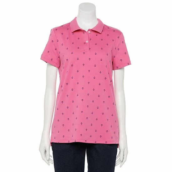 Petite Croft & Barrow® Essential Polo Shirt Blush - Image 5