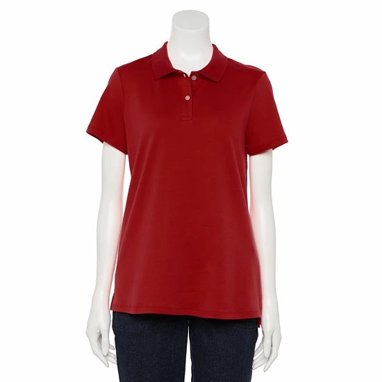 Petite Croft & Barrow® Essential Polo Shirt Blush - Image 11
