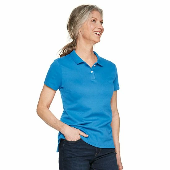 Petite Croft & Barrow® Essential Polo Shirt Blush - Image 17