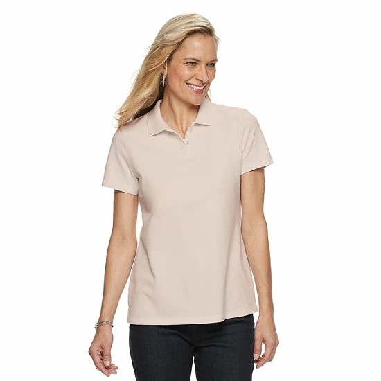 Petite Croft & Barrow® Essential Polo Shirt Blush - Image 19