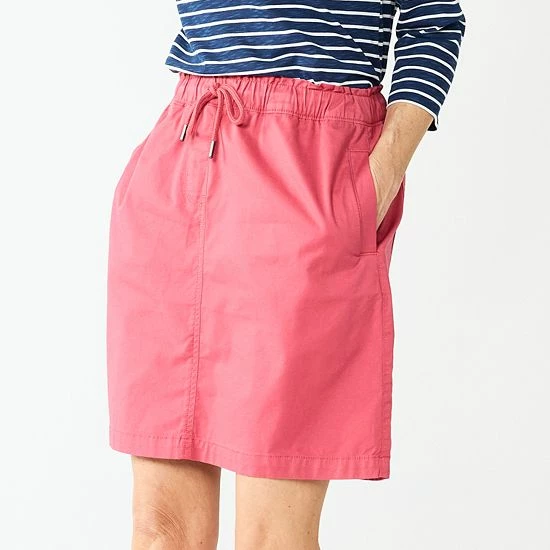 Petite Croft & Barrow® Utility Skirt Olive