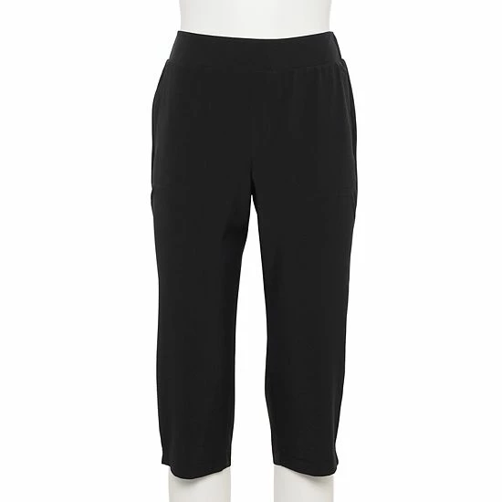 Petite Croft & Barrow® Classic Comfort Collection Capri Pants Fuchsia - Image 3