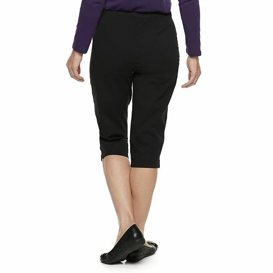 Petite Croft & Barrow® Classic Pull-On Capris Black - Image 2