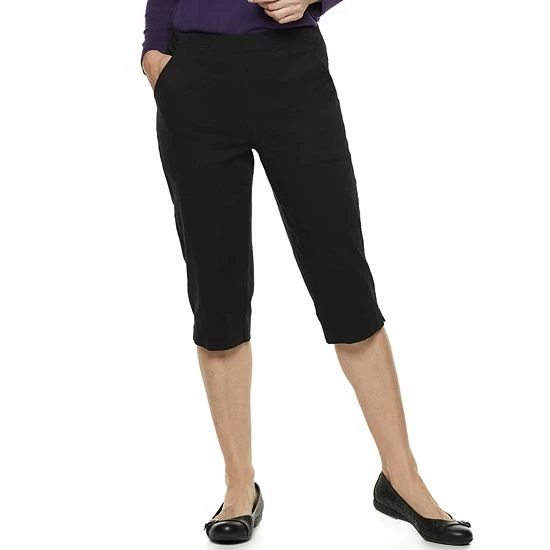 Petite Croft & Barrow® Classic Pull-On Capris Black - Image 5