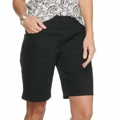 Petite Croft & Barrow® Comfortable Pull-On Jean Shorts White