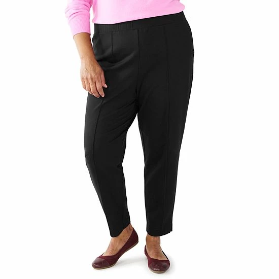 Plus Size Croft & Barrow® Favorite Tapered Fit Ankle Pants Black - Image 2