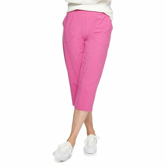 Petite Croft & Barrow® Easy Pull-On Knit Capri Pants Heather Gray - Image 3