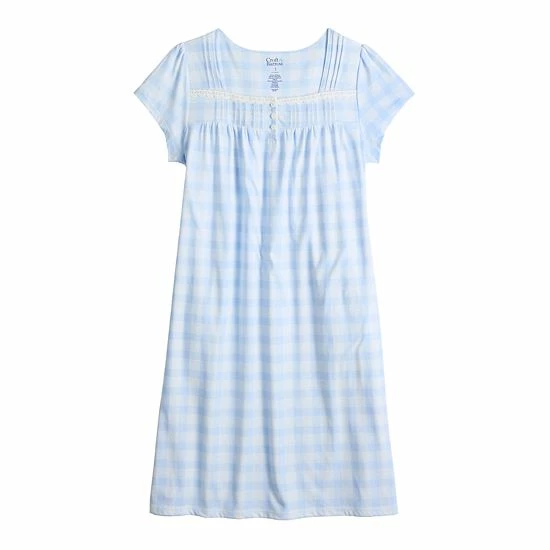 Women's Croft & Barrow® Short Sleeve Knit Nightgown Mint Butterfly Women's Croft & Barrow® Short Sleeve Knit Nightgown Mint Butterfly -Croft & BarrowSales unnamed file 4339