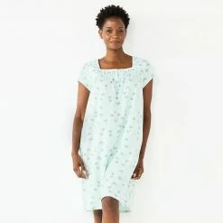 Women's Croft & Barrow® Short Sleeve Knit Nightgown Mint Butterfly 5 Women's Croft & Barrow® Short Sleeve Knit Nightgown Mint Butterfly -Croft & BarrowSales unnamed file 4341