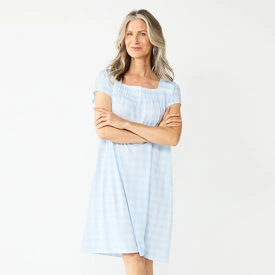 Women's Croft & Barrow® Short Sleeve Knit Nightgown Mint Butterfly Women's Croft & Barrow® Short Sleeve Knit Nightgown Mint Butterfly -Croft & BarrowSales unnamed file 4343