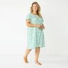 Plus Size Croft & Barrow® Short Sleeve Knit Nightgown Navy Shells