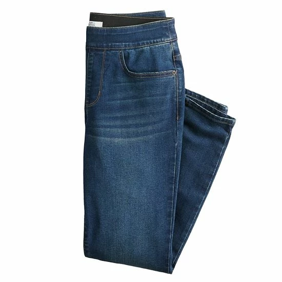 Women's Croft & Barrow® Pull-On Skinny Jeans Rinse Wash - Image 3