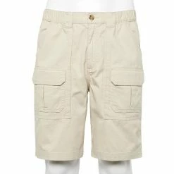 Men's Croft & Barrow® 7.5" Elastic-Side Cargo Shorts Khaki