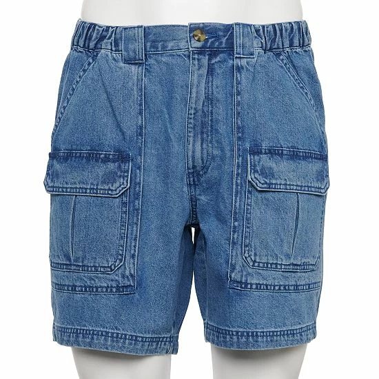 Men's Croft & Barrow® 7.5" Elastic-Side Cargo Shorts Khaki - Image 3