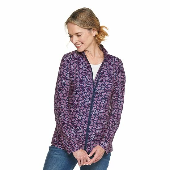 Women's Croft & Barrow® Classic Comfort Collection Zip Jacket Black