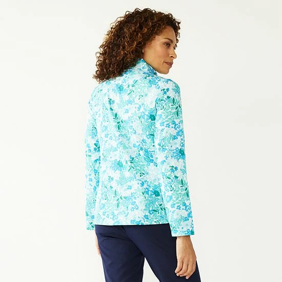 Women's Croft & Barrow® Classic Comfort Collection Zip Jacket Black - Image 2