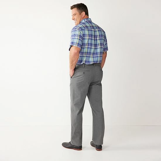 Big & Tall Croft & Barrow® Slim-Fit Performance Woven Button-Down Shirt 2 Way Marlins Mint - Image 2