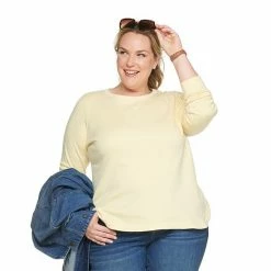 Plus Size Croft & Barrow® Athleisure Sweatshirt Blue -Croft & BarrowSales unnamed file 4517