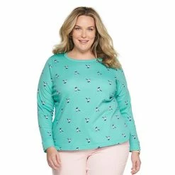 Plus Size Croft & Barrow® Athleisure Sweatshirt Blue -Croft & BarrowSales unnamed file 4519