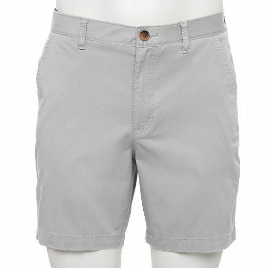 Men's Croft & Barrow® 7.5-Inch Classic Flat-Front Shorts Light Khaki - Image 5