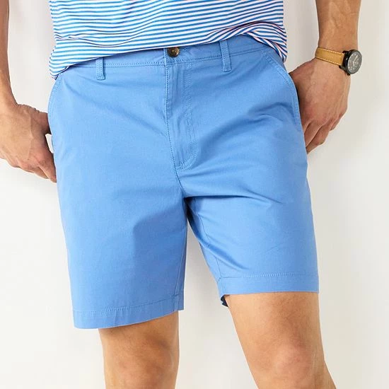 Men's Croft & Barrow® 7.5-Inch Classic Flat-Front Shorts Light Khaki - Image 10