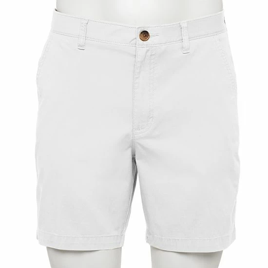 Men's Croft & Barrow® 7.5-Inch Classic Flat-Front Shorts Light Khaki - Image 11