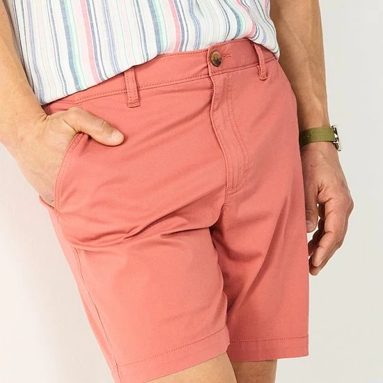 Men's Croft & Barrow® 7.5-Inch Classic Flat-Front Shorts Light Khaki - Image 13