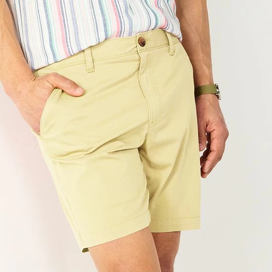 Men's Croft & Barrow® 7.5-Inch Classic Flat-Front Shorts Light Khaki - Image 15