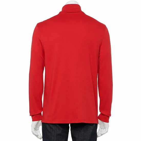 Men's Croft & Barrow® Interlock Turtleneck Sea Blue - Image 2