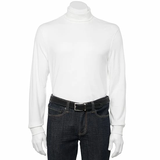 Men's Croft & Barrow® Interlock Turtleneck Sea Blue - Image 4
