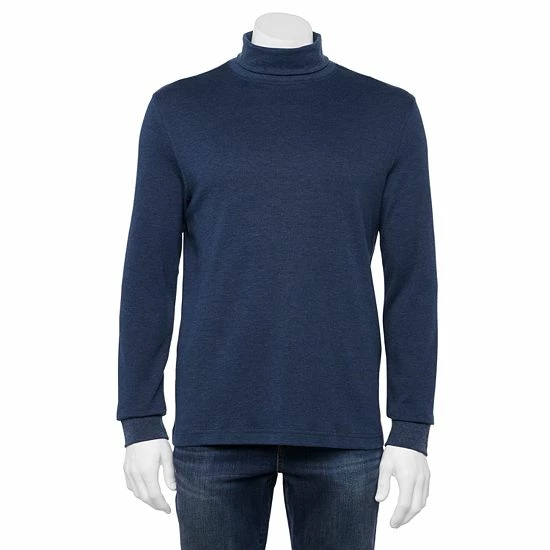 Men's Croft & Barrow® Interlock Turtleneck Sea Blue - Image 6