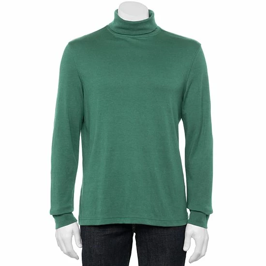 Men's Croft & Barrow® Interlock Turtleneck Sea Blue - Image 11
