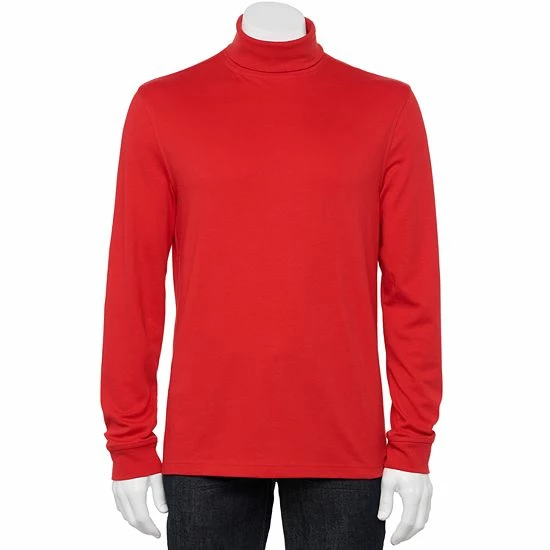 Men's Croft & Barrow® Interlock Turtleneck Sea Blue - Image 12