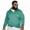 Big & Tall Croft & Barrow® Fleece Quarter-Zip Pullover Top Fondue Fudge