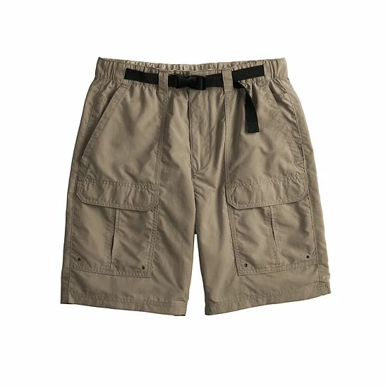 Men's Croft & Barrow® Belted Cargo Shorts Light Khaki - Image 2