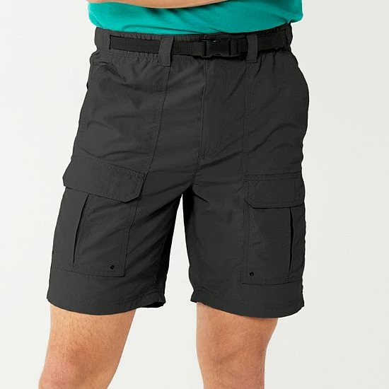 Men's Croft & Barrow® Belted Cargo Shorts Light Khaki - Image 3